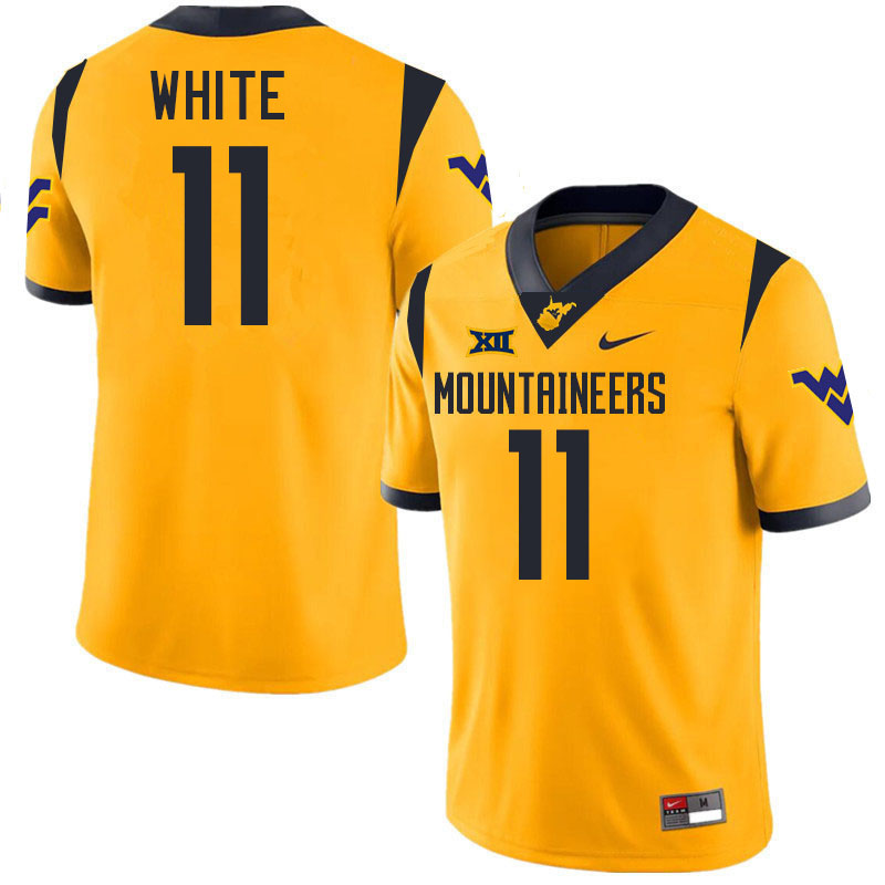 Kevin White WVU Jersey,West Virginia Mountaineers #11 Kevin White Jersey Youth College-Gold